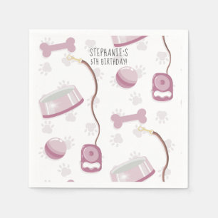 Cute Yorkshire Terrier Birthday Napkins Servet