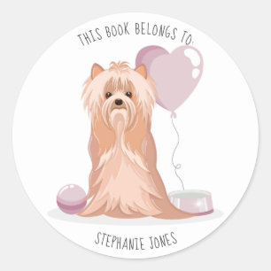 Cute Yorkshire Terrier Dit boek behoort tot Ronde Sticker