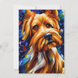 Cute Yorkshire Terrier Dog Feestdagenkaart