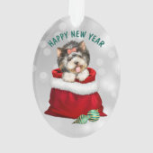 Cute Yorkshire Terrier Dog Gift Surprise Ornament (achterkant)