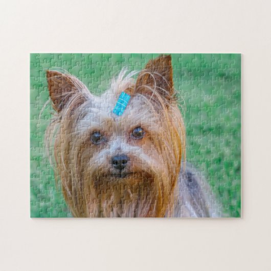 Cute Yorkshire Terrier Dog Head Legpuzzel (Horizontaal)