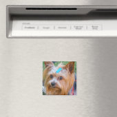 Cute Yorkshire Terrier Dog Head Magnet (In Situ (Lave-vaisselle))