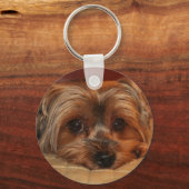 Cute Yorkshire Terrier Dog Sleutelhanger (Voorkant)