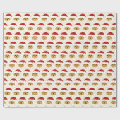 Cute Yorkshire Terrier Pattern Kerstmis Cadeaupapier (Vlak)