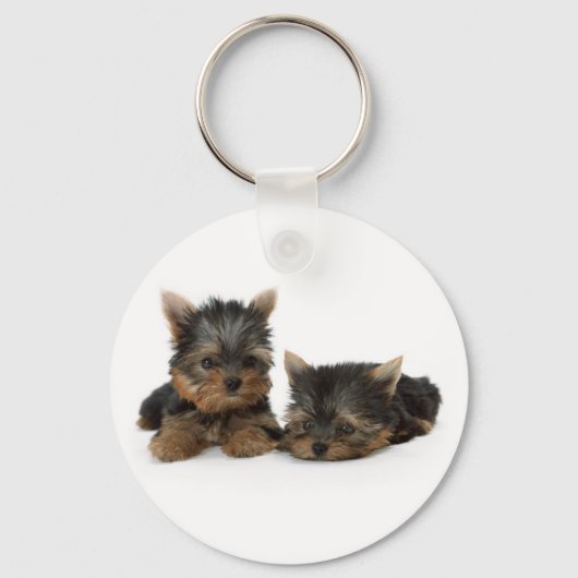 Cute Yorkshire Terrier puppies Sleutelhanger (Voorkant)