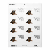 Cute Yorkshire Terrier Puppy Etiket (Full Sheet)