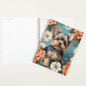 Cute Yorkshire Terrier Puppy Floral (Devant avec enveloppe)
