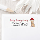 Cute Yorkshire Terrier Return Address Etiket (Insitu)