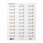 Cute Yorkshire Terrier Return Address Etiket (Full Sheet)