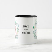 Cute Yorkshire Terrier Wreath Coffee Mug (Centre)