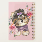 Cute Yorkshire Terrier Yorkie et l'art des fleurs  (Dos)