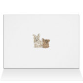 Cute Yorkshire Terriers Funny Yorkies Animal Art (Intérieur Horizontal (Haut))