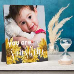 Cute You are My Sunshine Yellow Sunflower Foto Fotoplaat