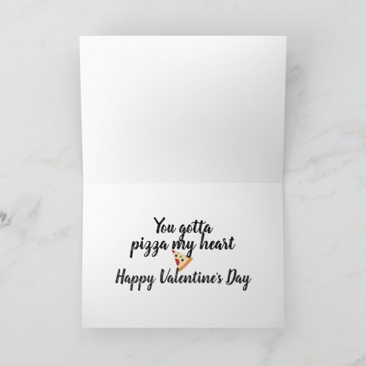 Cute You Gotta Pizza Me Heart Pun Feestdagen Kaart (Binnen)