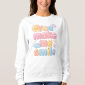Cute "You Make Me Smile" Pastel Quote Trui (Voorkant)