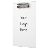 Cute Your Logo Here Black & White Clipboard  Klembord (Links)