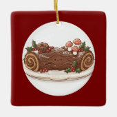 Cute Yule Log Kerstcake Ornament (Voorkant)