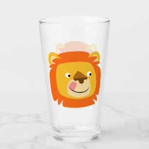 Cute Yummy Cartoon Lion Glas