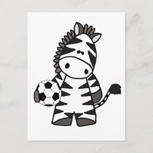 Cute Zebra-afspeelbox-Cartoon Briefkaart
