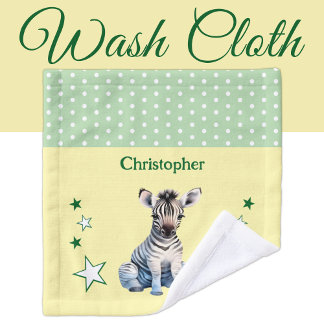 Cute zebra ajouter nom pois étoiles vert