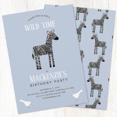 Cute Zebra Boy Anniversaire Fête Invitation
