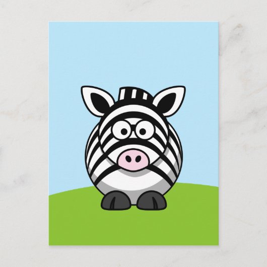 Cute Zebra Briefkaart (Voorkant)