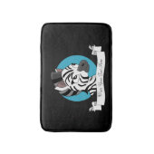 Cute zebra cartoon badmat (Voorkant Verticaal)