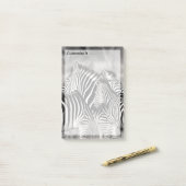 Cute Zebra Herd Natuur Safari Black White Post-it® Notes (Op bureau)