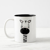 Cute Zebra mok Black and White Animal Modern (Links)