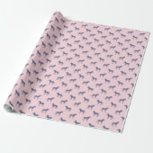 Cute Zebra Pattern in Modern Pink and Blue Cadeaupapier (Uitgerold)