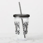 Cute Zebra Print Acryl Drinkbeker (Links)