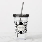 Cute Zebra Print Acryl Drinkbeker (Achterkant)