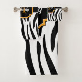 Cute Zebra Print Bad Handdoek (Insitu)