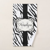 Cute Zebra Print Bad Handdoek (Handdoek)