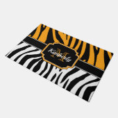 Cute Zebra Print Deurmat (Schuin)