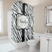 Cute Zebra Print Douchegordijn (In situ)