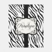 Cute Zebra Print Fleece Deken (Voorkant)