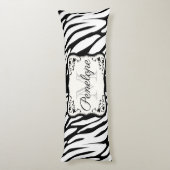 Cute Zebra Print Lichaamskussen (Achterkant (Verticaal))