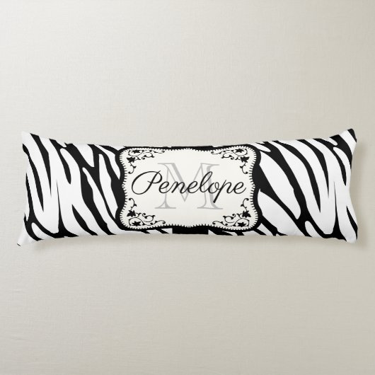 Cute Zebra Print Lichaamskussen (Voorkant)