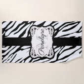 Cute Zebra Print Strandlaken (Voorkant)