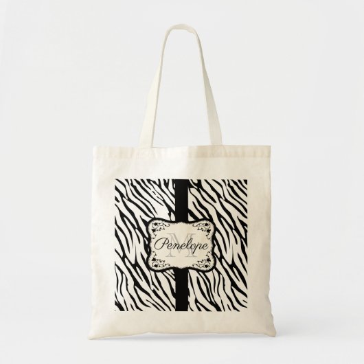 Cute Zebra Print Tote Bag (Voorkant)