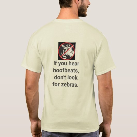 Cute Zebra Quote T-shirt (Achterkant)