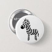 Cute zebra ronde button 5,7 cm (Voorkant /achterkant)
