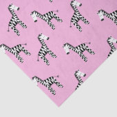 Cute zebra roze tissuepapier (Detail)