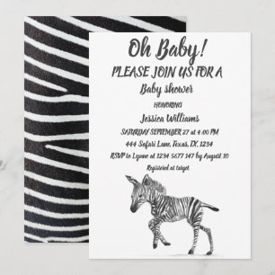 Cute Zebra Safari Oerwoud Animal Baby boy Kaart