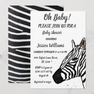 Cute Zebra Safari Oerwoud patroon Animal Baby boy Kaart