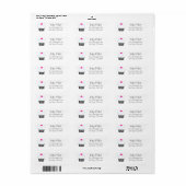 Cute Zebra Sprinkle Cupcake Girls Adres Label (Full Sheet)