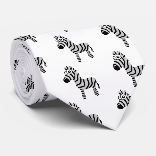 Cute zebra stropdas (Opgerold)