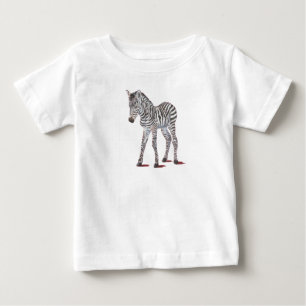 Cute Zebra Top Wildlife Design for Babies T-Shirt