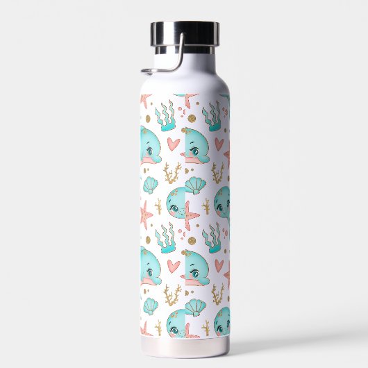 Cute Zee Animals Cool Pattern Waterfles (Rechts)